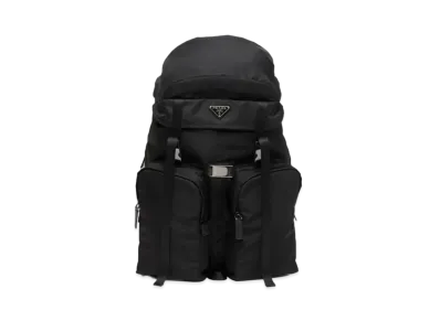 PRADA Nylon and Saffiano Leather Backpack "Black"