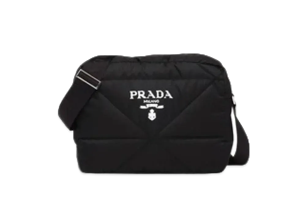 PRADA Logo Quilted Cross Bag "Black"