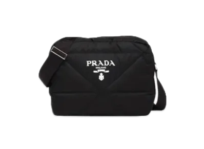 PRADA Logo Quilted Cross Bag "Black"