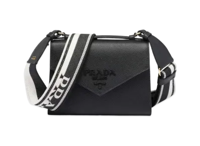 PRADA Monochrome Saffiano Leather Bag "Black"