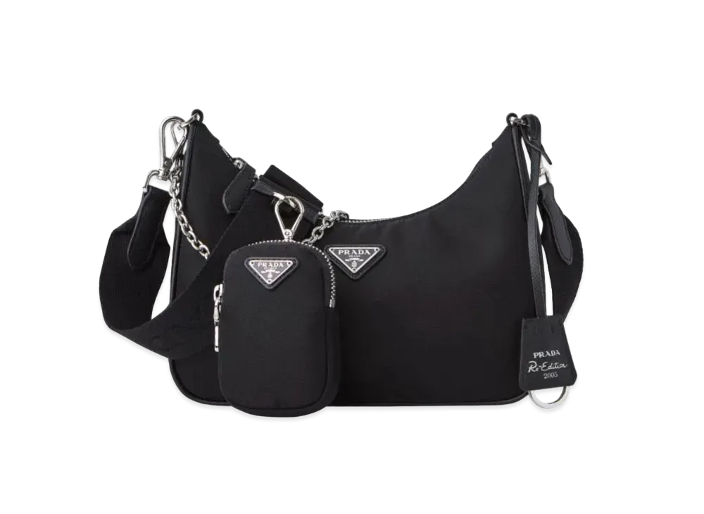 PRADA Re-Edition 2005 Nylon Shoulder Bag "Black"