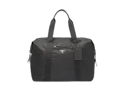 PRADA Re-Nylon and Saffiano Leather Duffle Bag "Black"