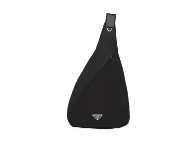 PRADA Re-Nylon and Leather Body Bag "Black"