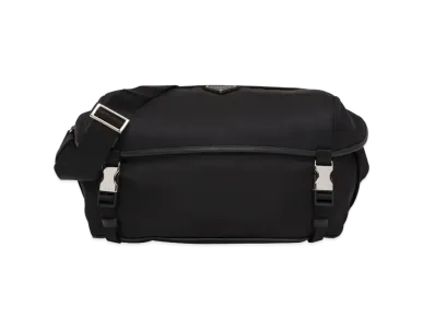 PRADA Re-Nylon and Saffiano Leather Shoulder Bag "Black"