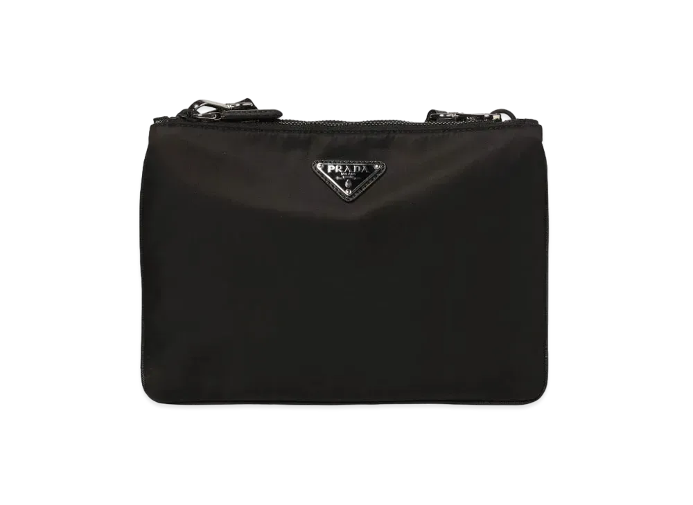 PRADA Re-Nylon and Saffiano Leather Shoulder Bag "Black"