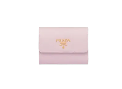 PRADA Small Saffiano Leather Wallet "Alabaster Pink"