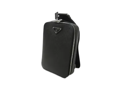 PRADA Saffiano Leather Crossbody Bag "Black"