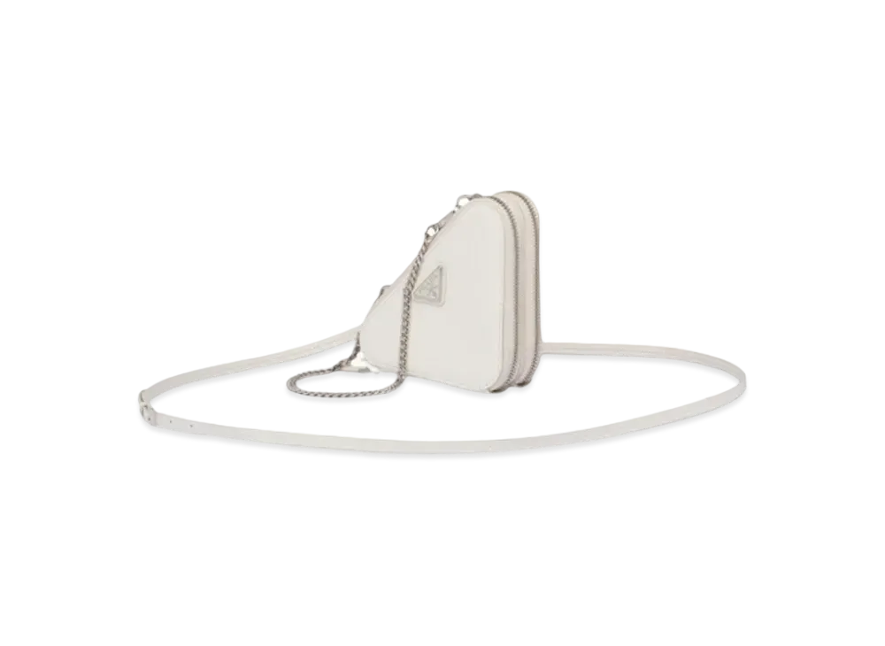 PRADA Saffiano Leather Mini Pouch "White"