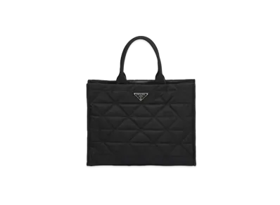 PRADA Re Nylon Shopping Bag Topstitching "Black"