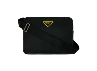 PRADA Tessuto Nylon Shoulder Bag "Black/Yellow"