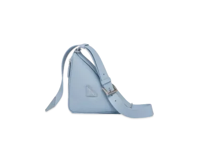 PRADA Saffiano Leather Belt Bag "Light Blue"