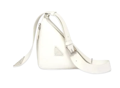 PRADA Saffiano Leather Belt Bag "White"