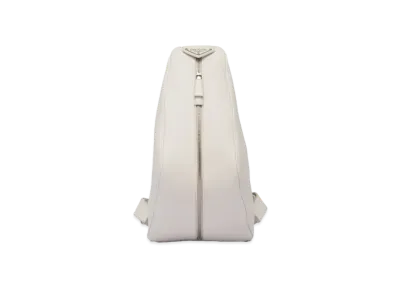PRADA Leather Backpack "Chalk White"