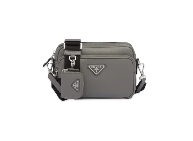 PRADA Saffiano Leather Shoulder Bag "Marble Gray"