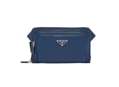 PRADA Saffiano Leather Belt Bag "Bright Blue"
