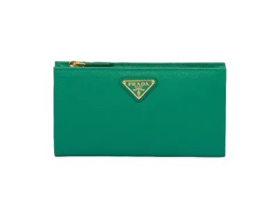 PRADA Large Saffiano Leather Wallet "Green"