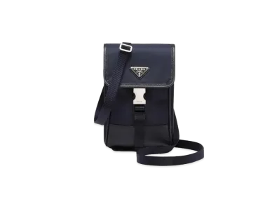 PRADA Re Nylon Saffiano Leather Smartphone Case "Navy"