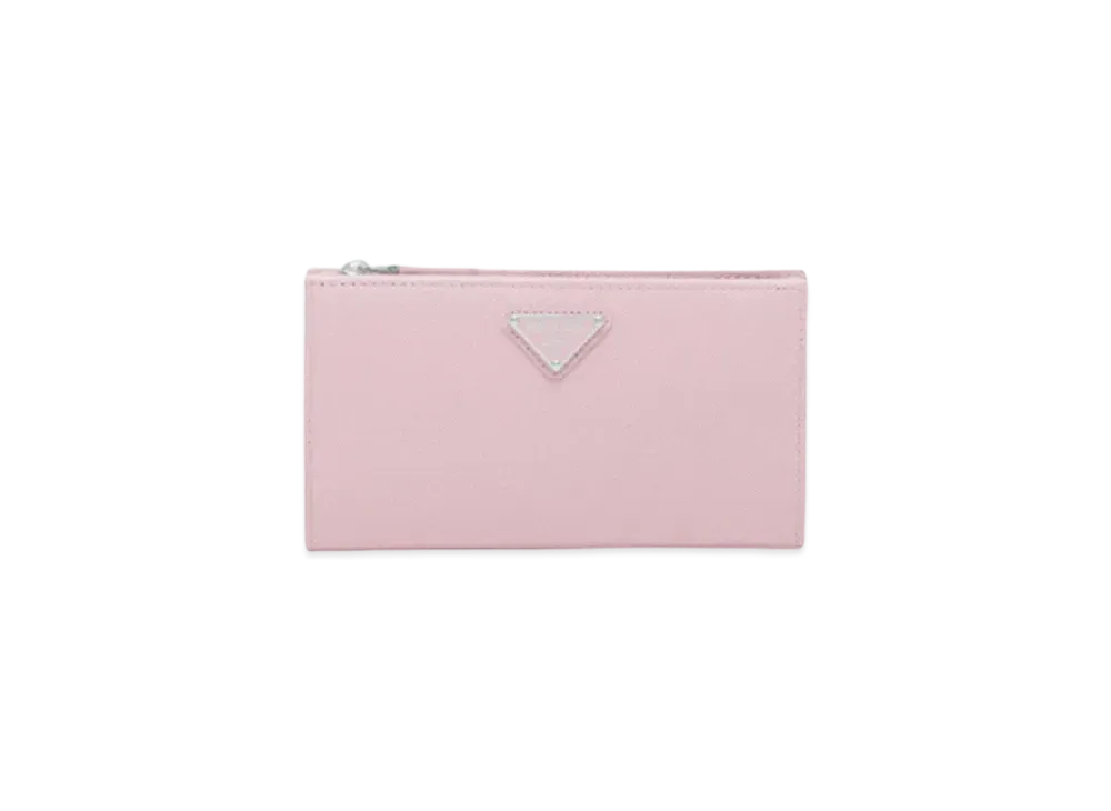 PRADA Large Saffiano Leather Wallet "Alabaster Pink"