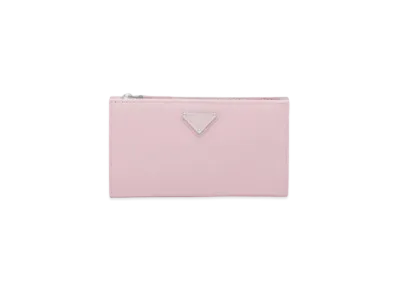 PRADA Large Saffiano Leather Wallet "Alabaster Pink"