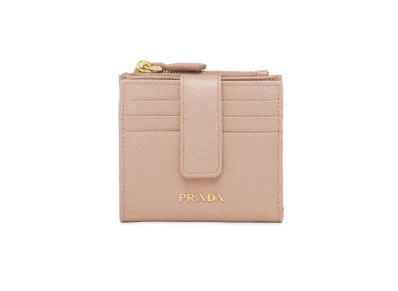 PRADA Saffiano Multicolor Wallet "Pink Beige/Red"