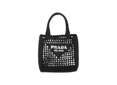 PRADA Small Crochet Tote Bag "Black"