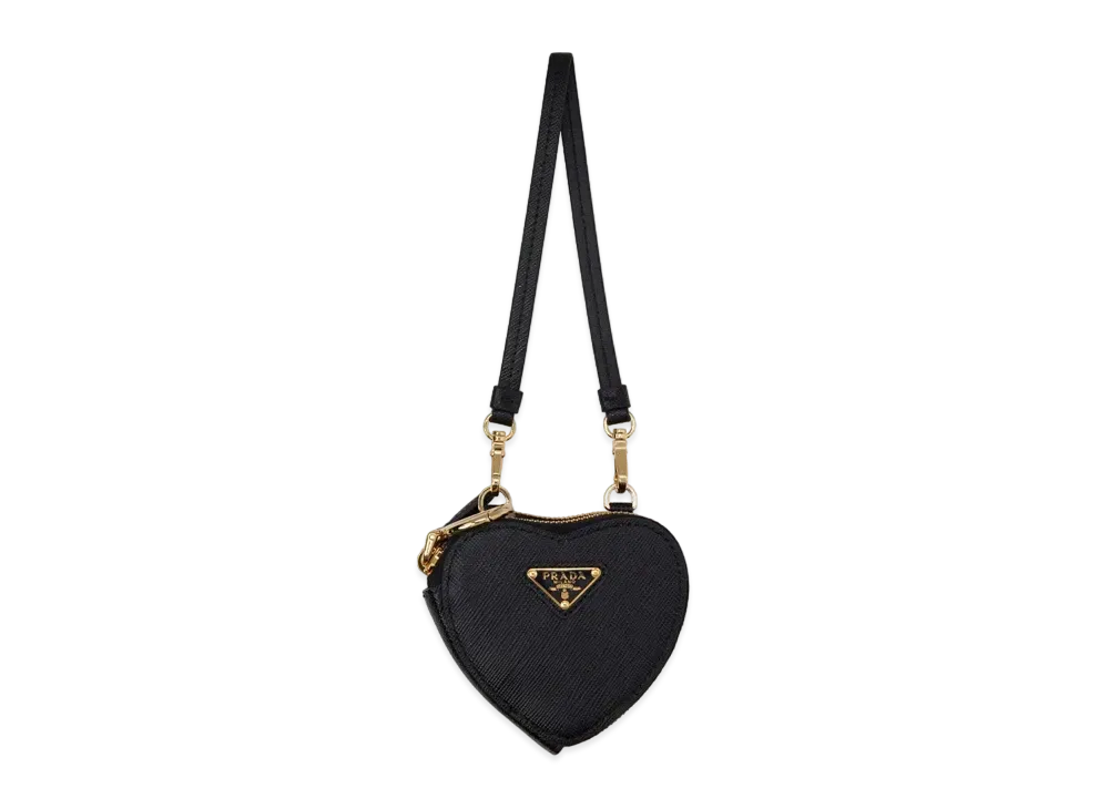 PRADA Saffiano Leather Mini Pouch "Black"