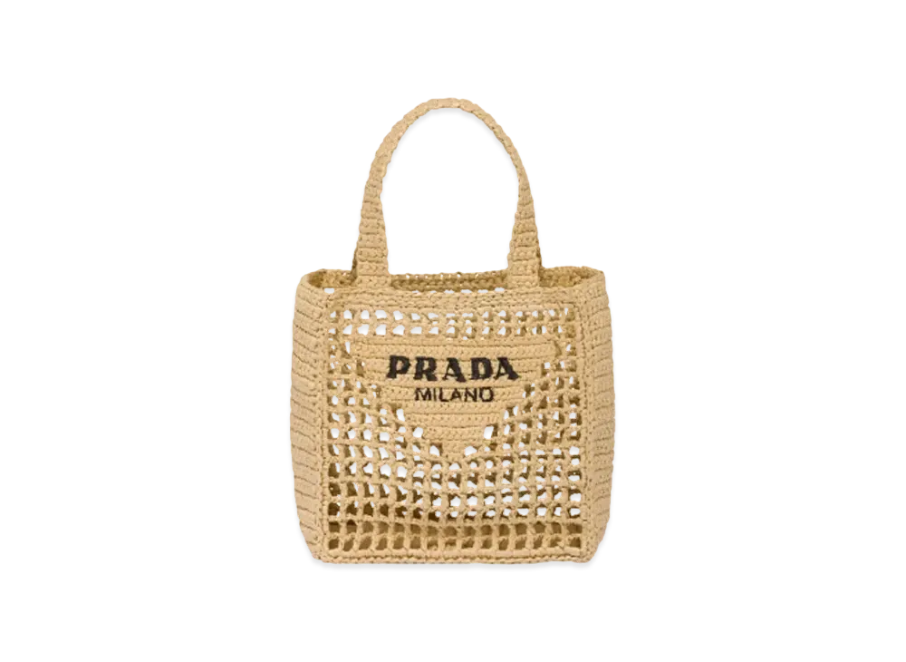 PRADA Small Crochet Tote Bag "Natural"