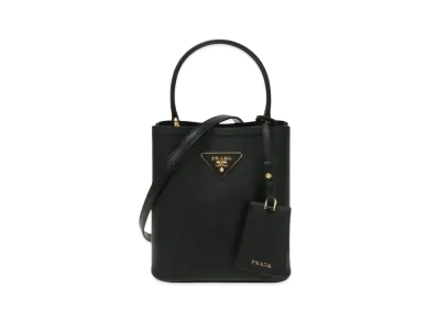 PRADA Pannier Saffiano Leather Small Bag "Black"