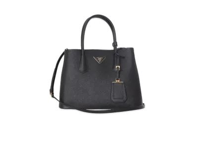 PRADA Double Saffiano Leather Small Bag "Black"