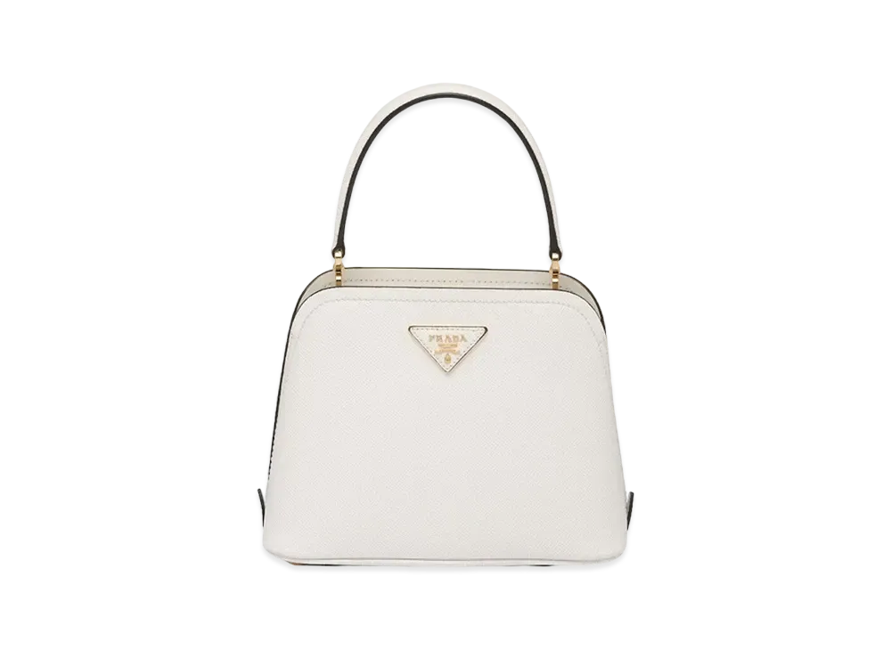 PRADA Matinee Small Saffiano Leather Bag "White"