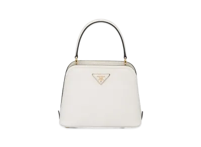 PRADA Matinee Small Saffiano Leather Bag "White"