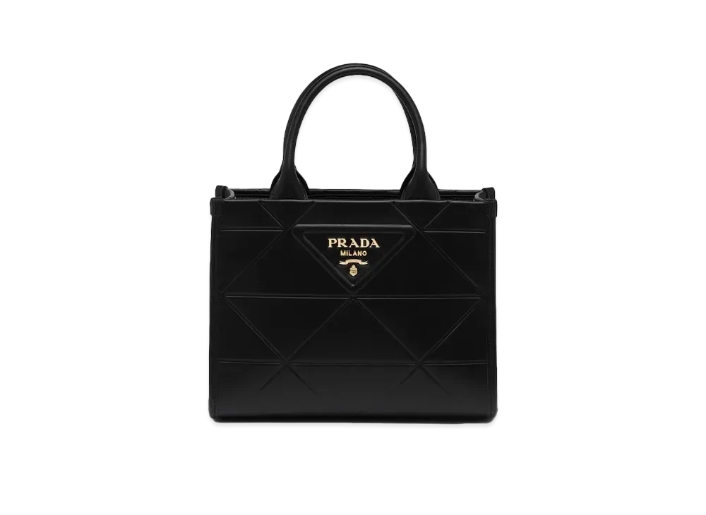 PRADA Symbol Stitch Leather Small Bag "Black"
