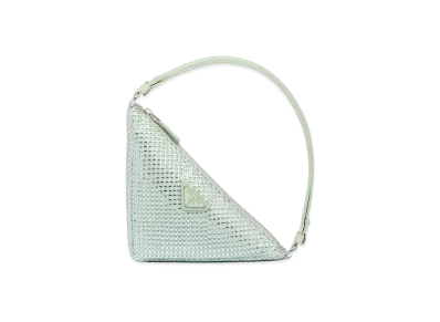 PRADA Crystal Studded Satin Pouch "Pastel Green"