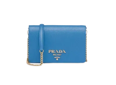 PRADA Saffiano Leather Mini Bag "Light Blue"