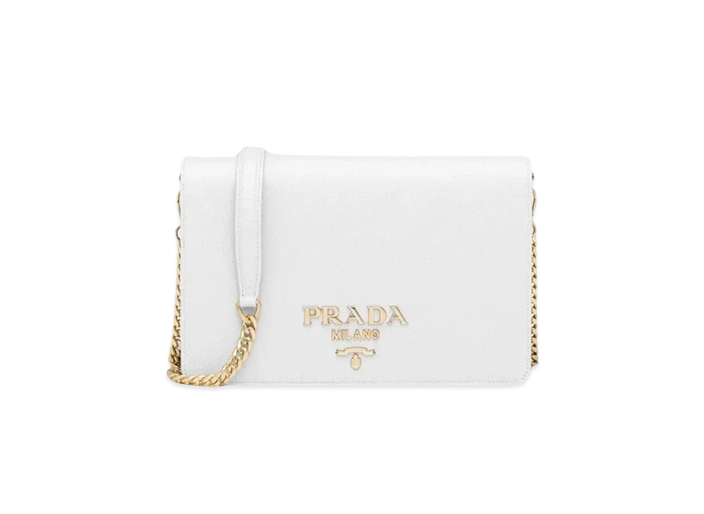 PRADA Saffiano Leather Mini Bag "White"