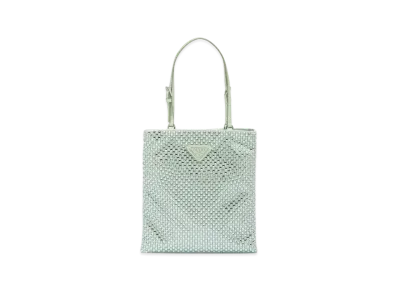 PRADA Satin Handbag Crystals "Aqua"