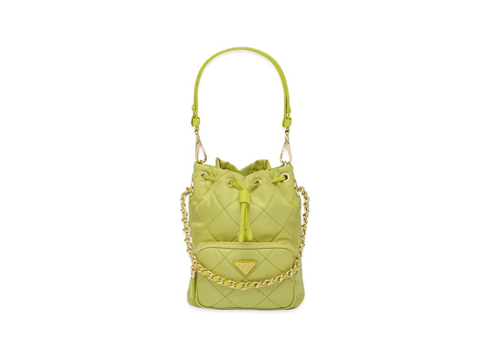 PRADA Re Edition 1995 Chaine Re Nylon Shoulder Bag "Yellow Green"
