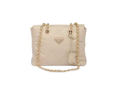 PRADA Re Edition 1995 Chaine Re Nylon Tote Bag "Desert Beige"
