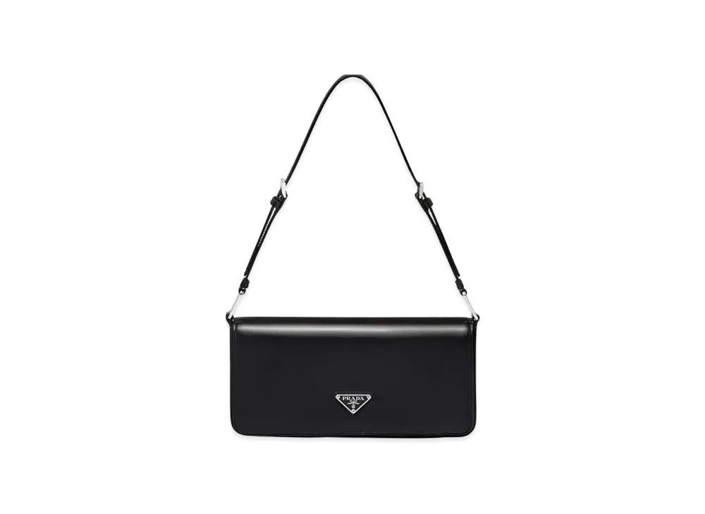 PRADA Brushed Leather Prada Femme Bag "Black"