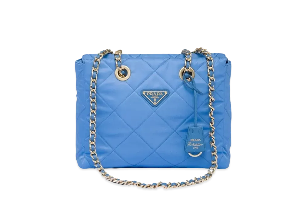 PRADA Re Edition 1995 Chaine Re Nylon Tote Bag "Periwinkle Blue"