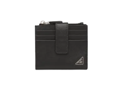 PRADA Saffiano Leather Card Holder "Black"