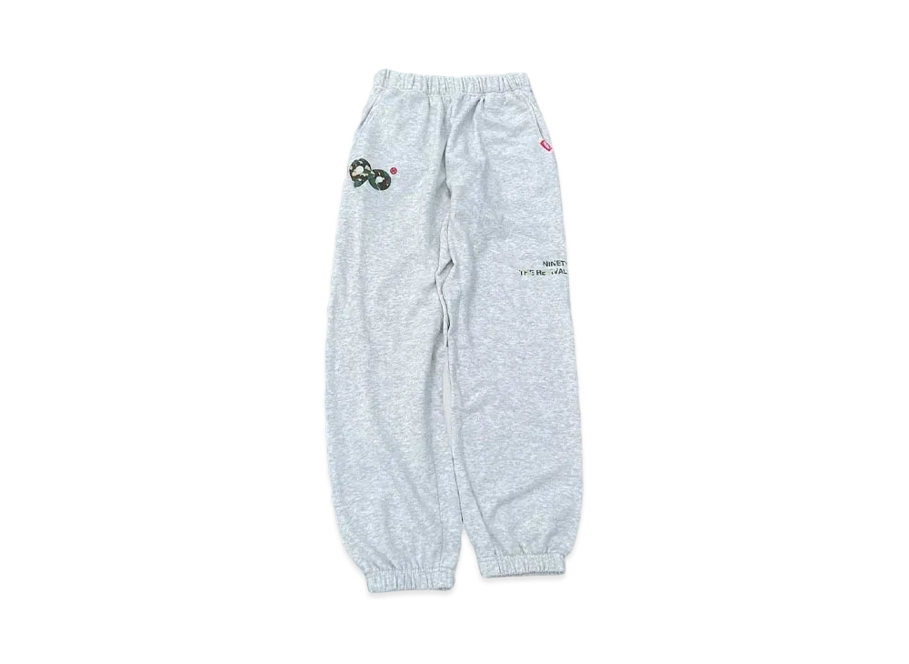9090 90 Logo Camo Sweat Pants "Heather White"