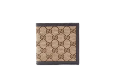 GUCCI GG Canvas Bi-fold Wallet "Beige/Brown"