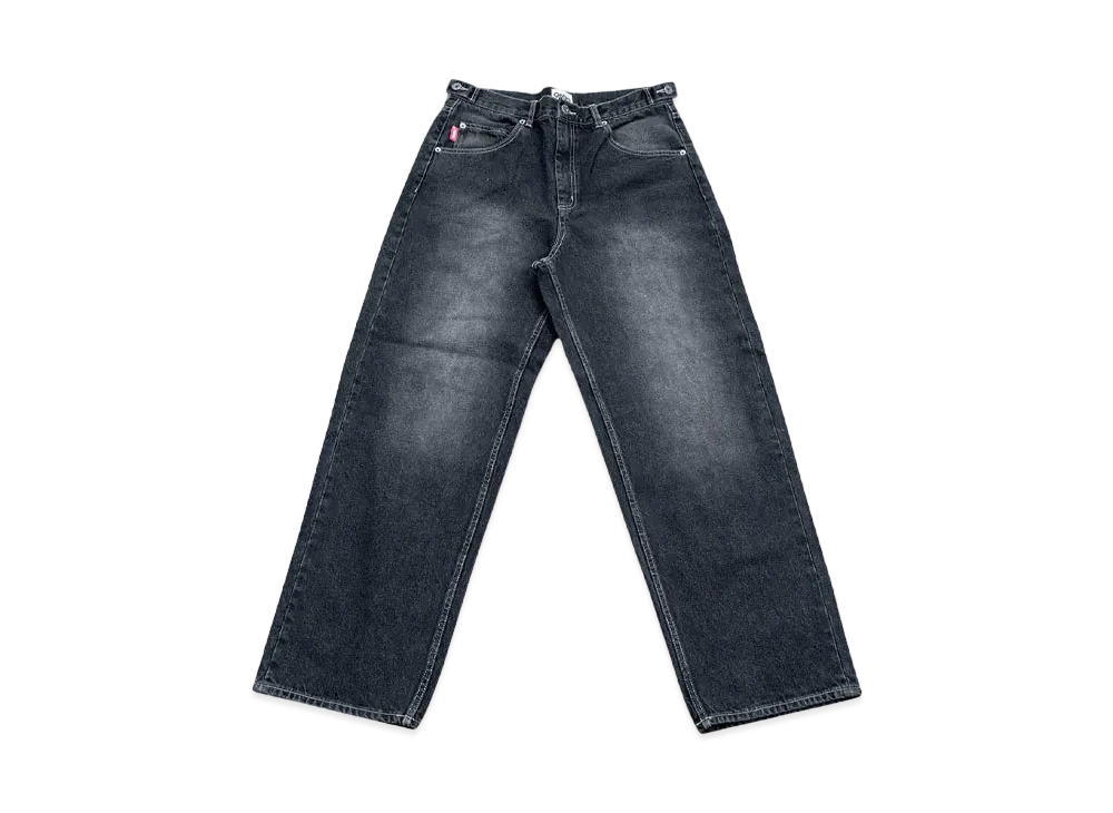 9090 King Logo Vintage Tapered Pants "Black"