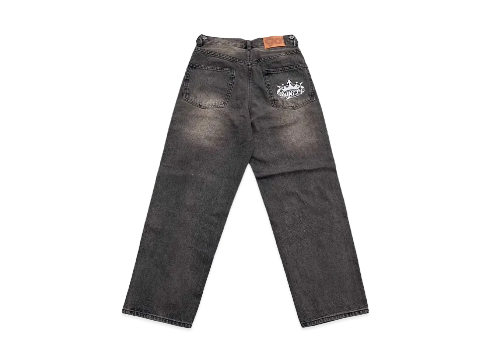 9090 King Logo Vintage Tapered Pants "Dark Brown"