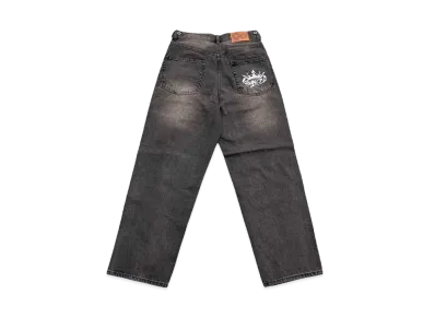 9090 King Logo Vintage Tapered Pants "Dark Brown"