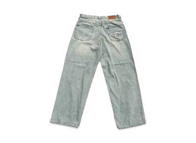 9090 King Logo Vintage Tapered Pants "Light Blue"