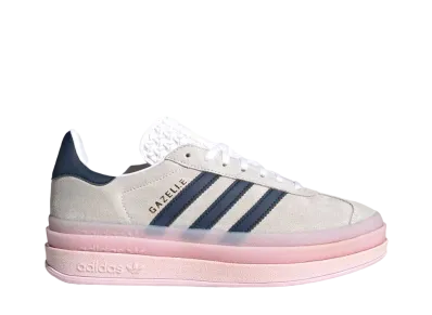 adidas Women's Gazelle Bold "Footwear White/Clear Pink/Night Indigo"