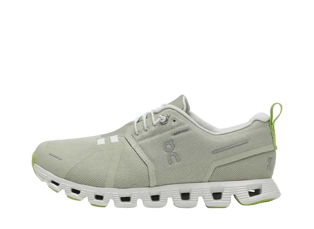 On Women's Cloud 5 Waterproof "Chalk/Ice"