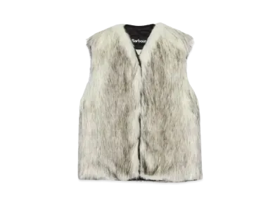 GUCCI Barbour Reversible Fuzzy Vest "Ivory"